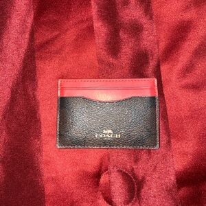 Coach Signature Red Card Holder